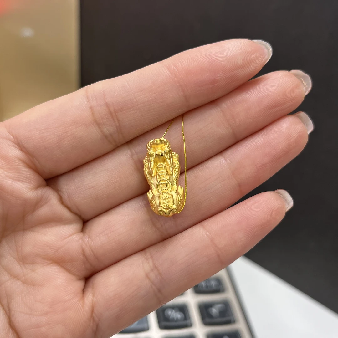 足金钱币暴富貔貅手串