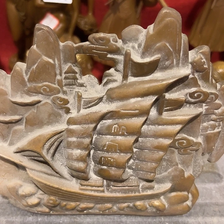 东***坑黄铜摆件，文房工艺品摆件