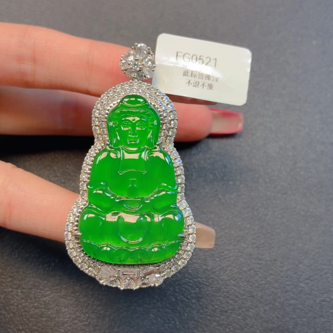 翡翠银S925镶嵌颈饰