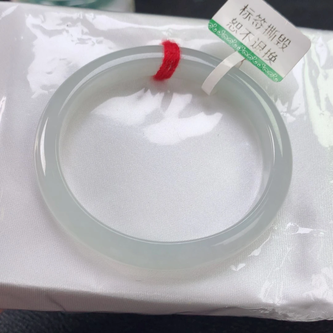 未镶嵌手镯翡翠缅甸天然翡翠手镯52贵妃
