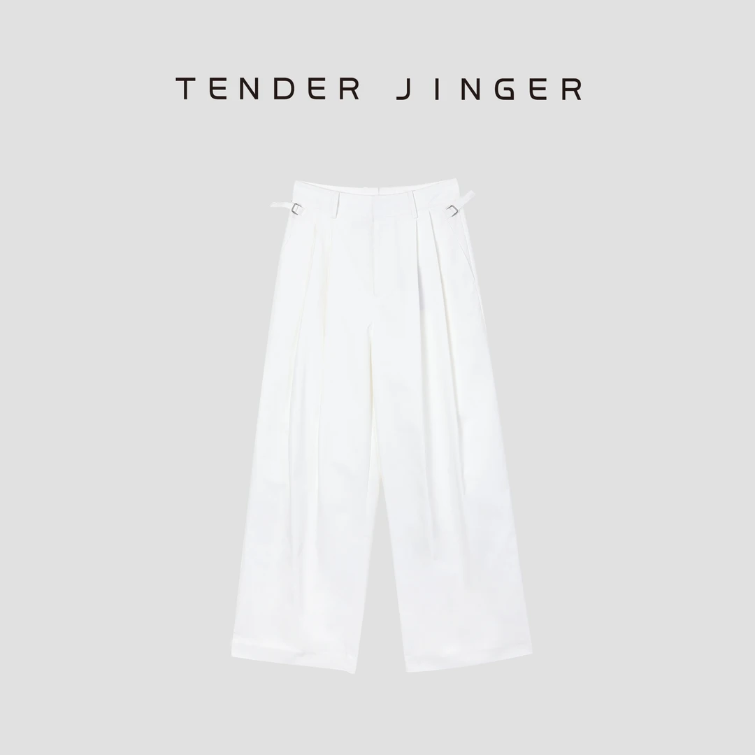 Tender Jinger【疯狂星期三】简约通勤宽松阔腿裤子T42SAI76799