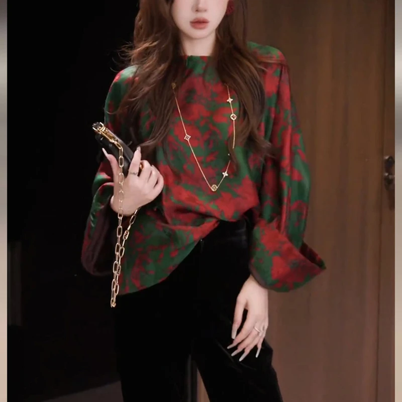 新中式国风女装知性风上衣2025早秋新款高级感老钱风复古唐装衬衫