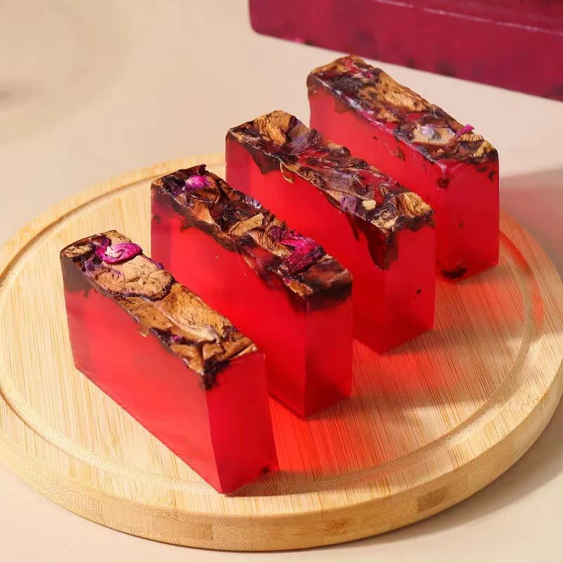 云南玫瑰鲜花皂搭配起泡网适合洗脸洗澡沐浴使用