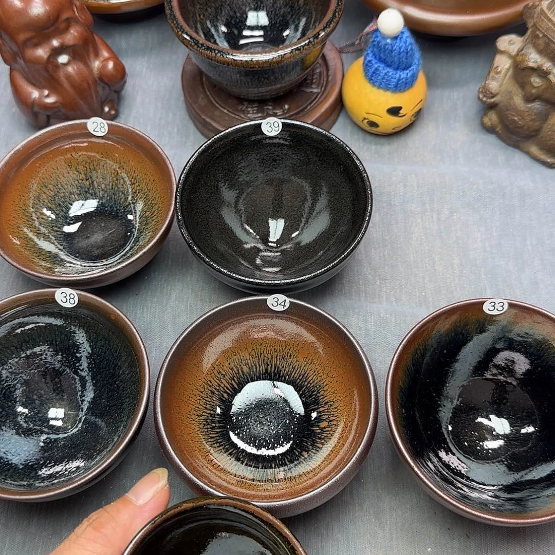 山***雨茶盏印春堂柴烧建盏
