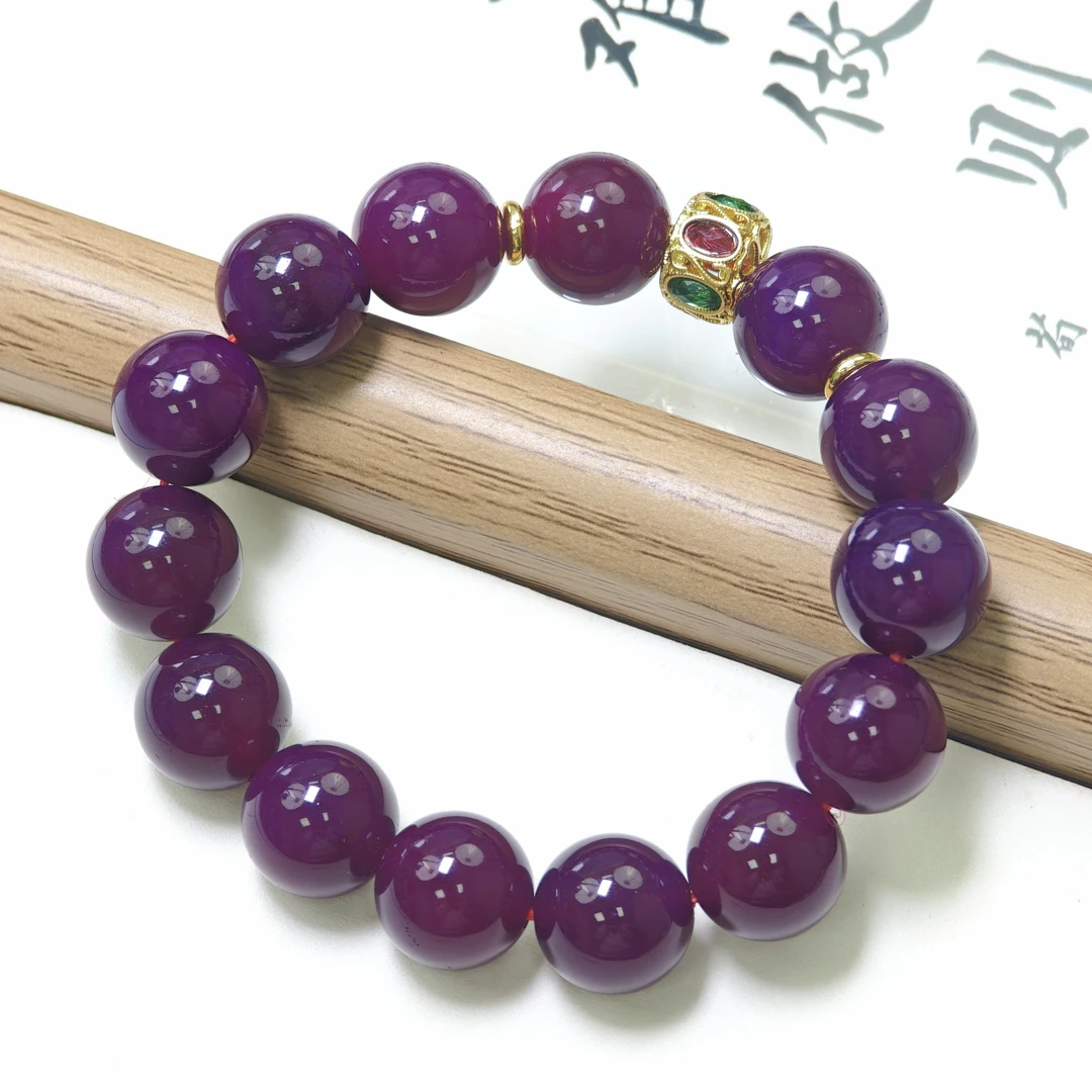 天然皇家血离子玉石手串 40-多样性发货