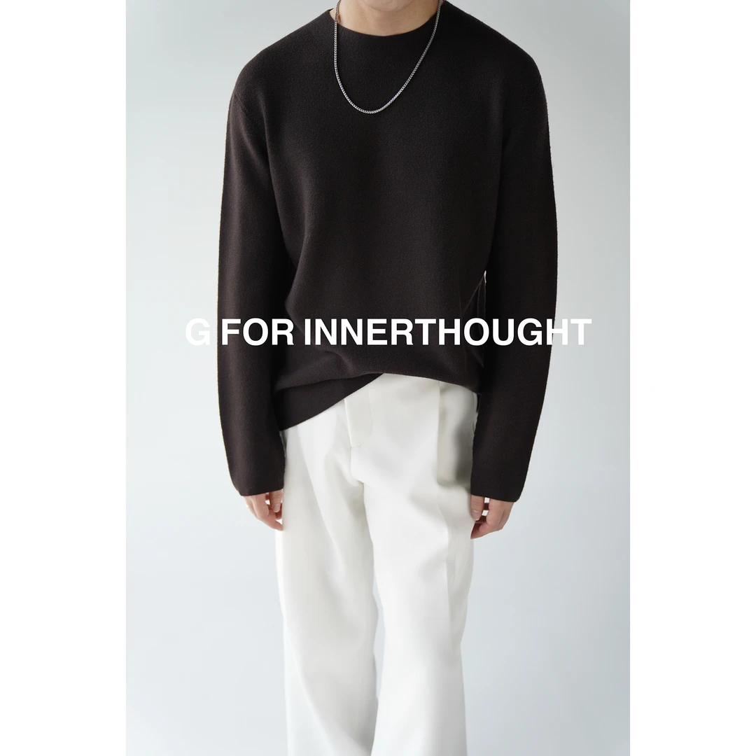 G FOR INNERTHOUGHT|美丽诺高支羊毛柔软肤感无缝打底毛衣针织男