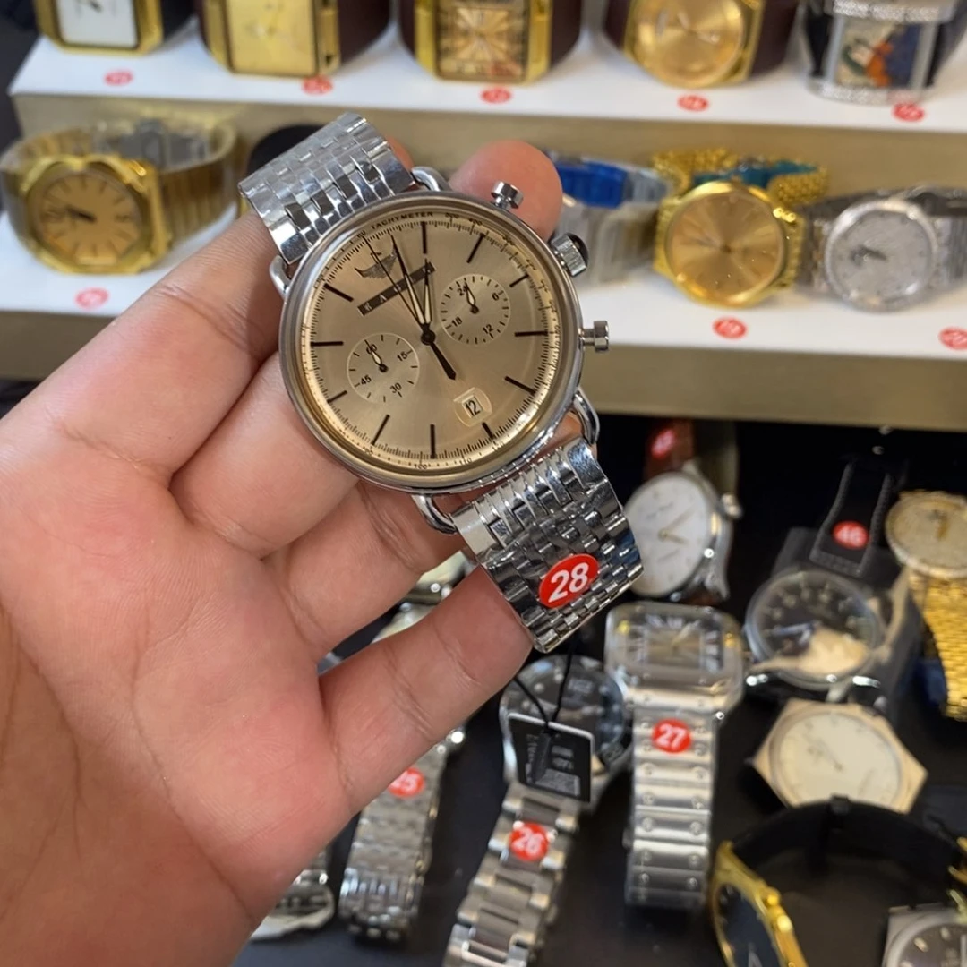 石英机芯精钢钢孤品飞行员