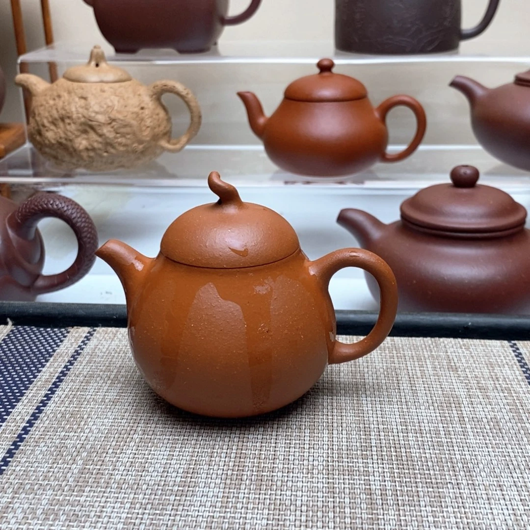 茶壶紫砂生砂赵庄朱泥120毫升