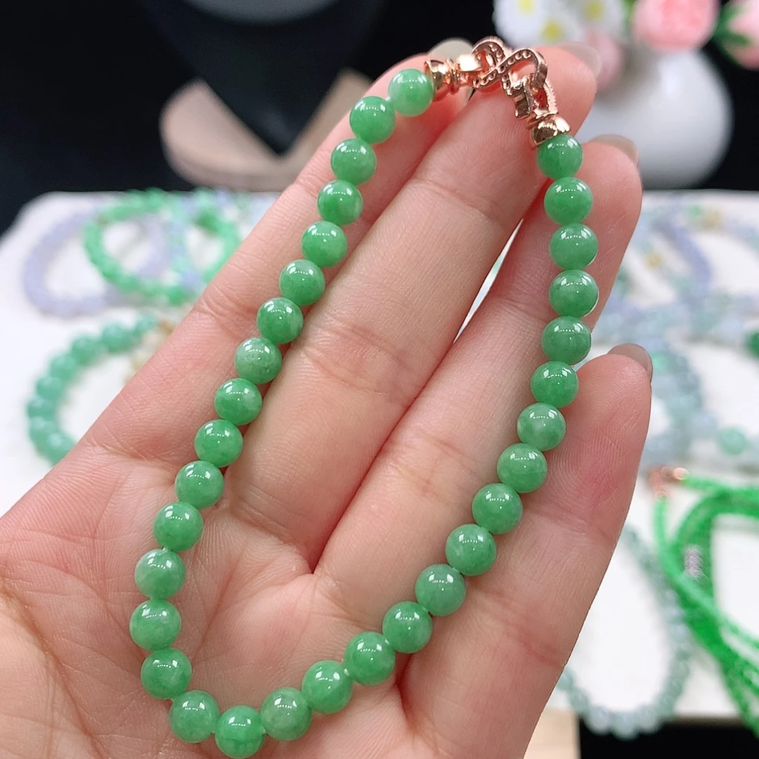 翡翠未镶嵌手链5.5mm