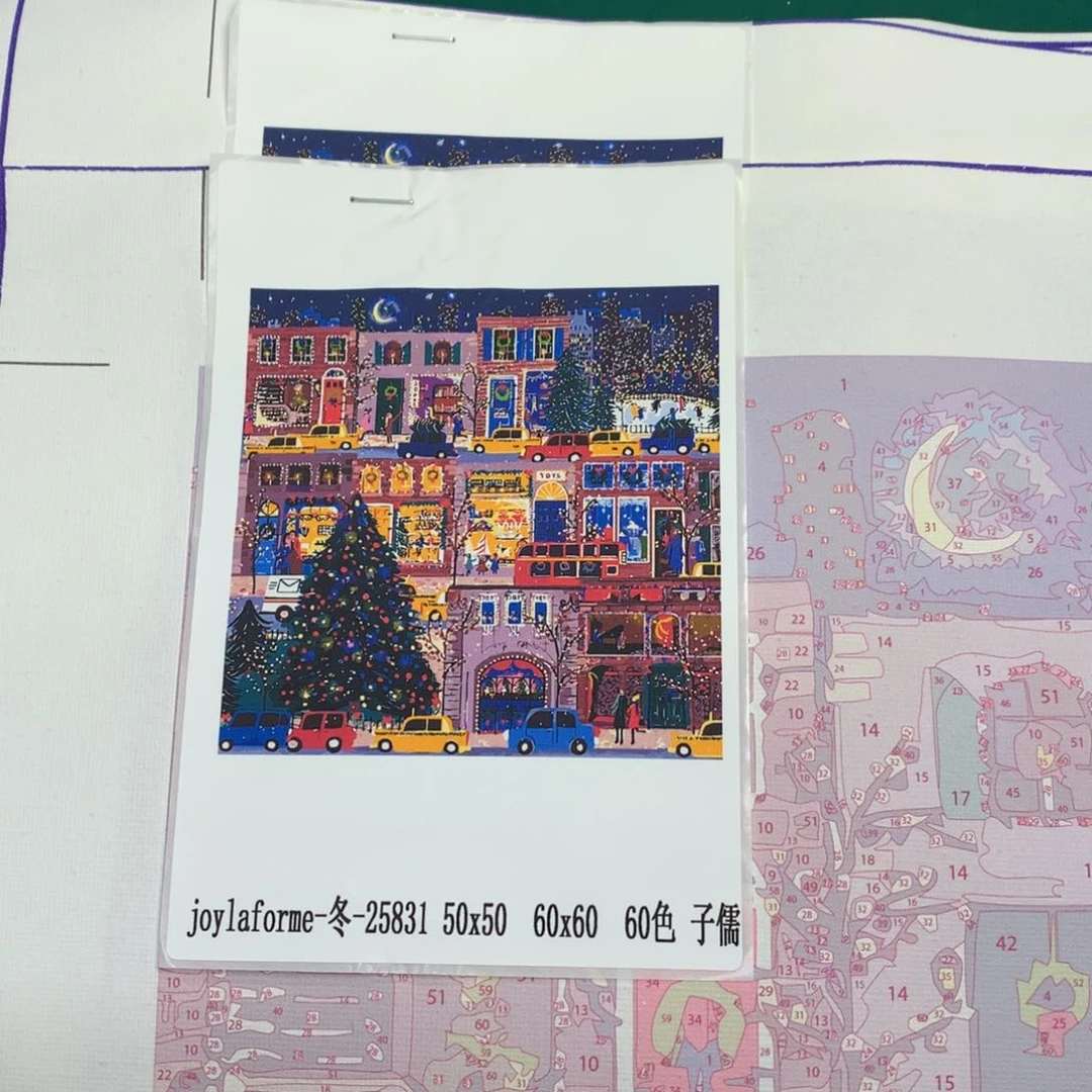 亚麻布星**睛（有画布） 冬 中尺寸 棉布
