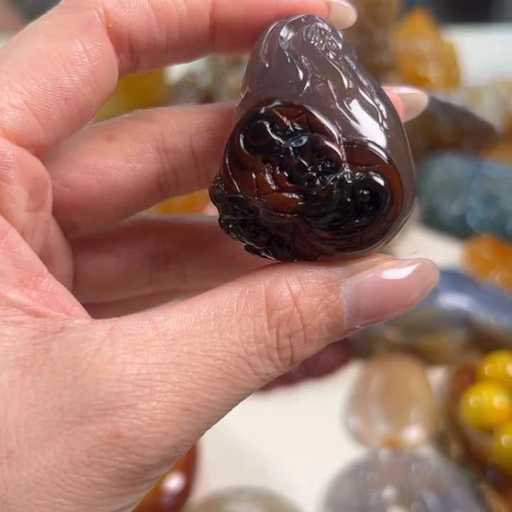 斯***类玛瑙/玉髓吊坠(不含链)未镶嵌