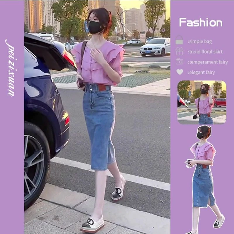 2025夏季新款女装盐系轻熟小香风高级感小个子衬衫半身裙两件套装