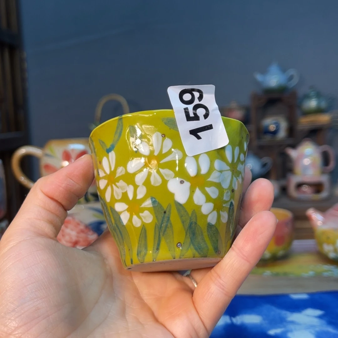 杯素浅陶瓷手工手绘