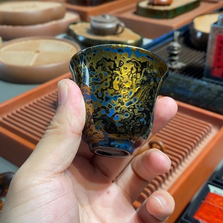 非遗大漆白瓷杯（反口）