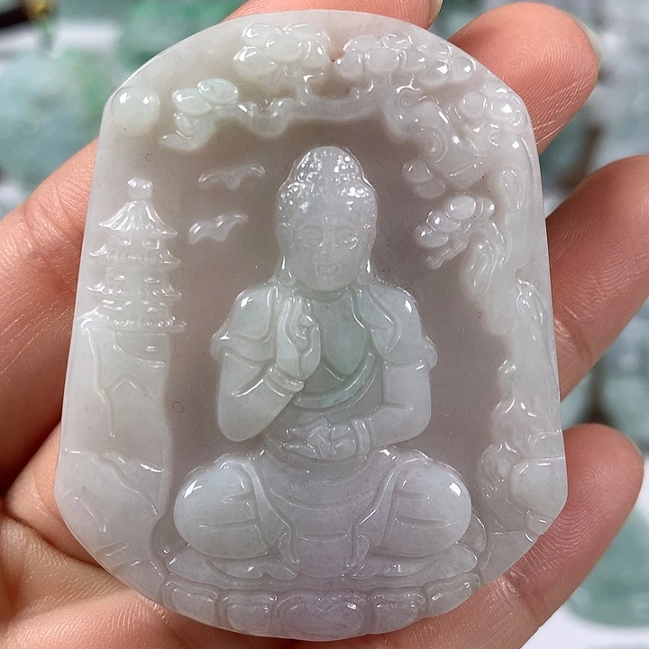 翡翠未镶嵌颈饰阿尼陀佛福利