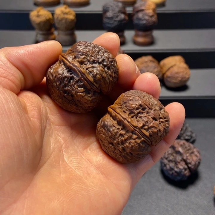 文玩核桃把件B金蟾蛤蟆头40mm