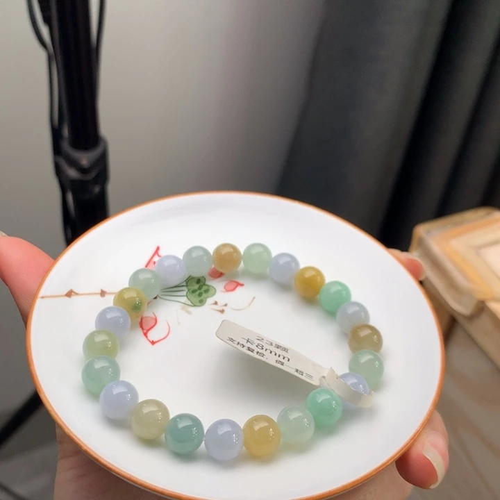 翡翠未镶嵌手链翡翠y1847卡8