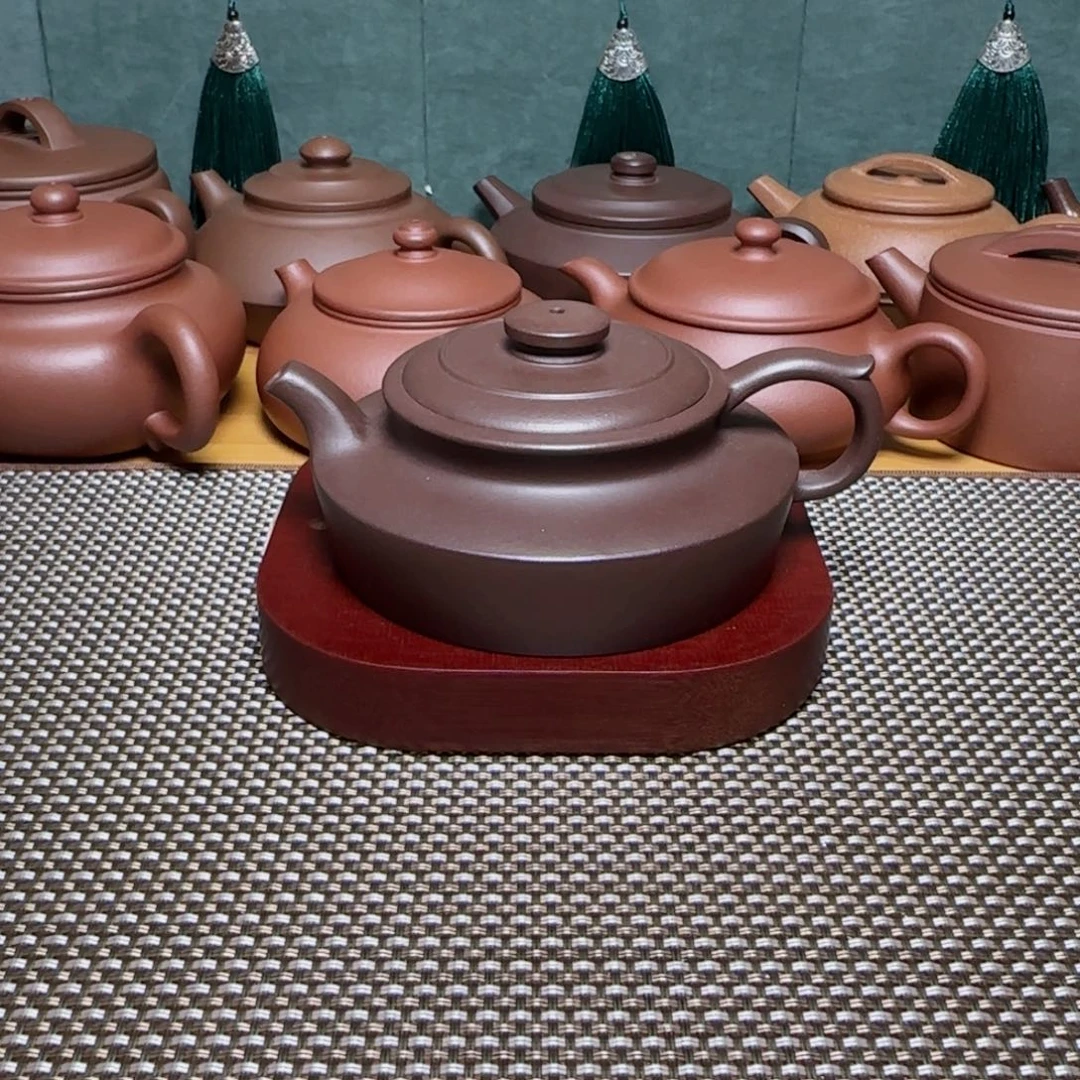 总***风紫砂茶壶深紫泥古卣华亭壶160ml