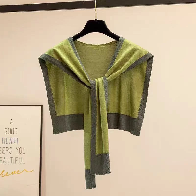 网红外搭女士披肩夏季薄款围巾羊织女款爆款2025百搭搭衬衣小坎肩