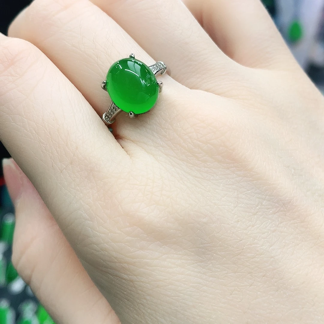 银S925镶嵌戒指玛瑙/玉髓