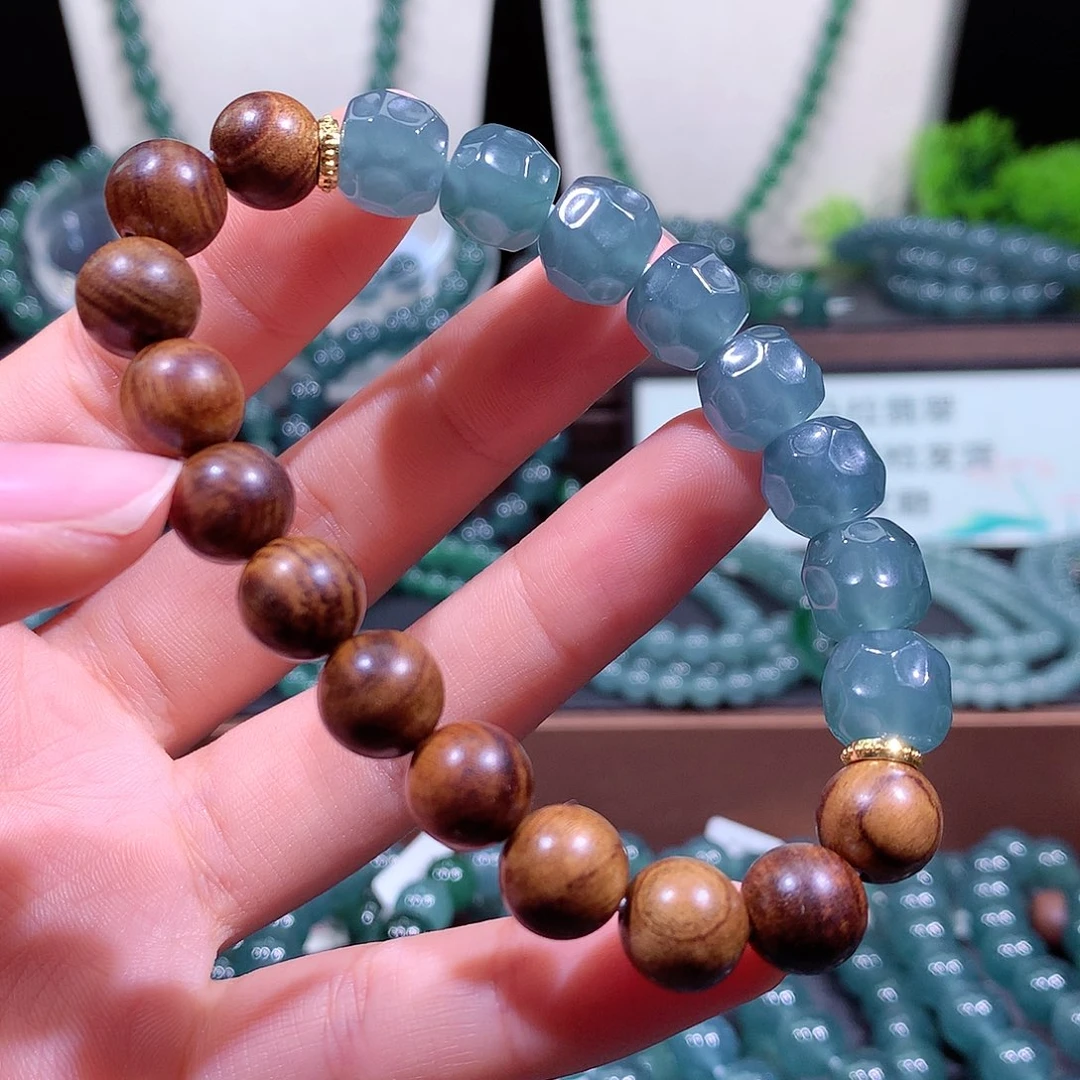 翡翠未镶嵌手链天然a货翡翠手串11.5