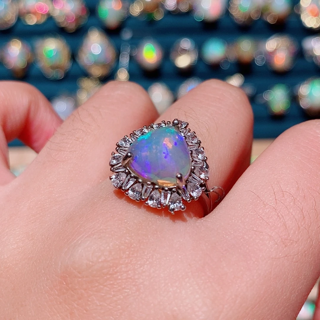 欧泊银S925镶嵌戒指