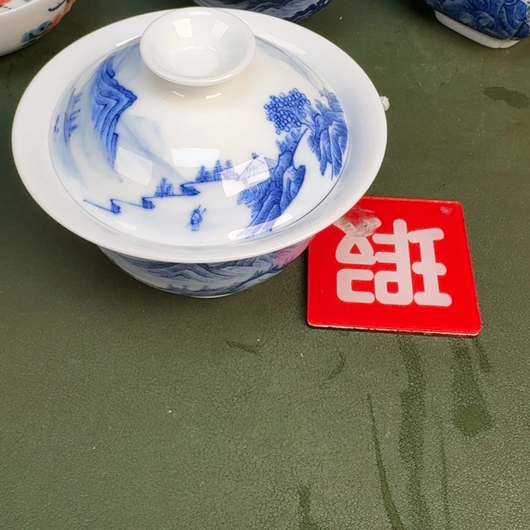 墨***雕瓷景德镇纯手绘茶具圆圆256