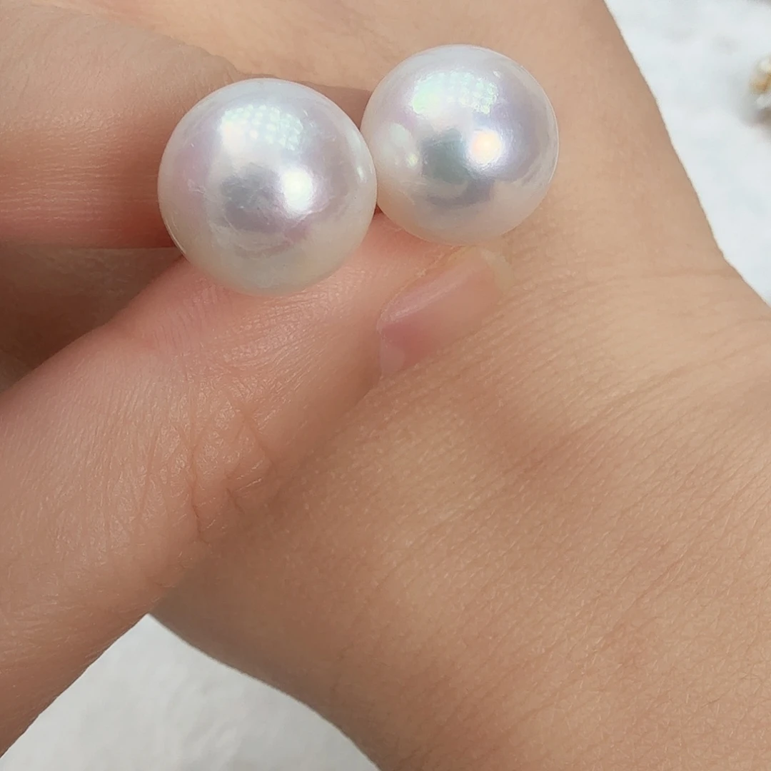 银S925镶嵌淡水珍珠耳饰
