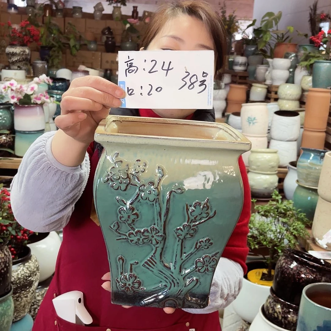 紫砂花盆高度24口径20