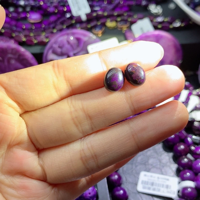 【闪购商品】苏纪石（舒俱来）银S925镶嵌耳钉