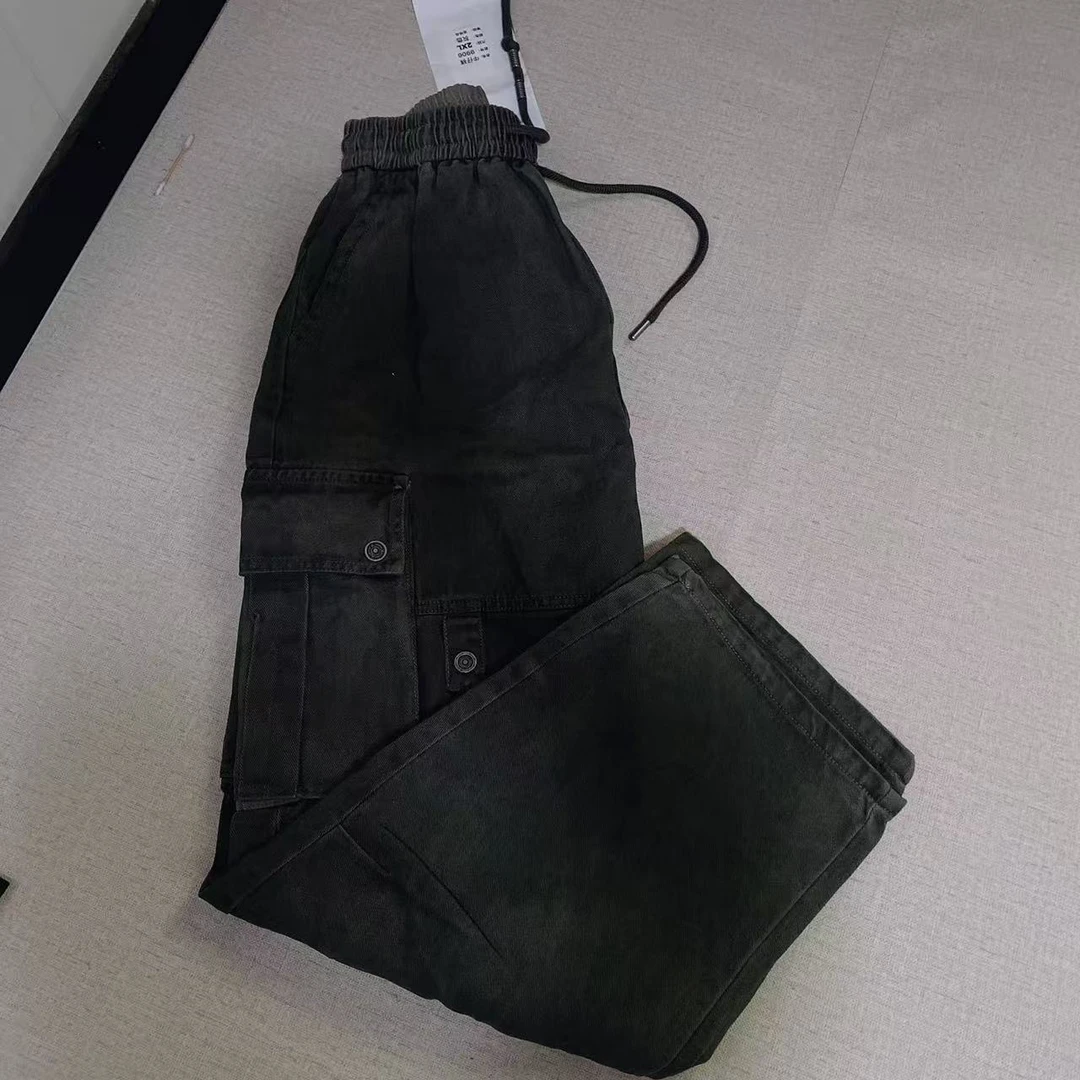 牛仔工装裤秋季长裤四季通用休闲裤户外阔腿裤牛仔裤9906