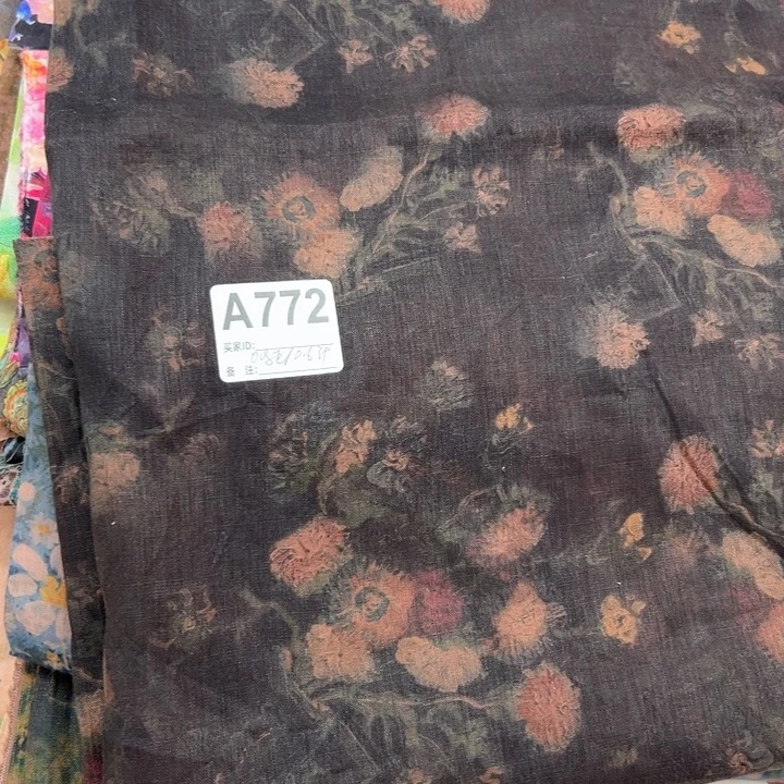 麻772墨色香云亚麻0.8米按0.6