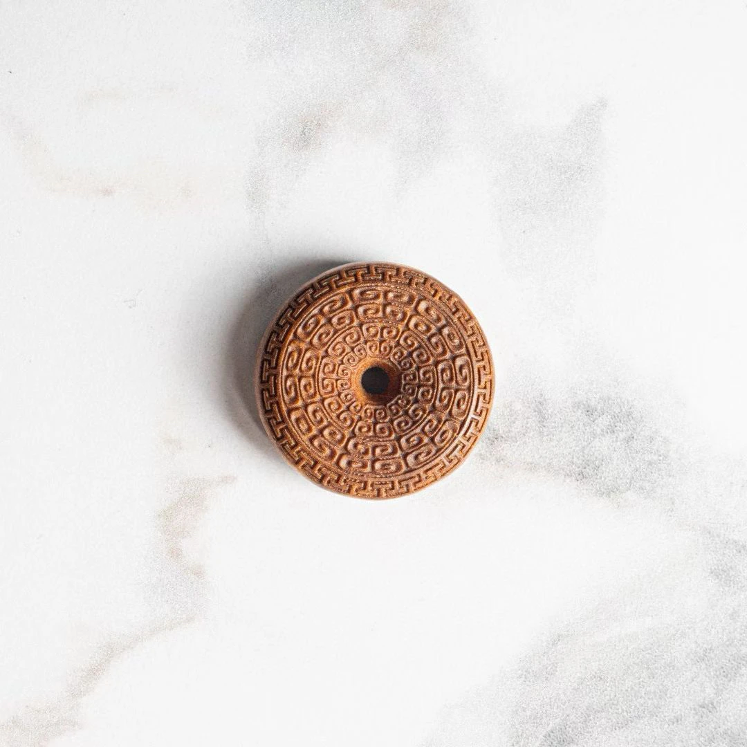 正宗印度老山檀香平安扣吊坠精雕回纹木质送礼脖挂件手把件送盒子