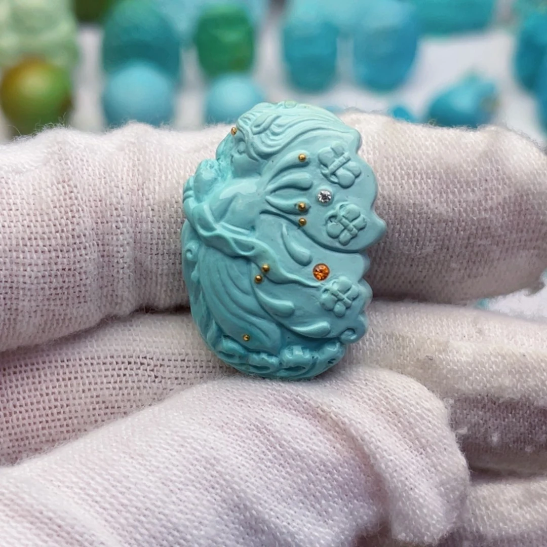 未镶嵌绿松石珠宝奇石