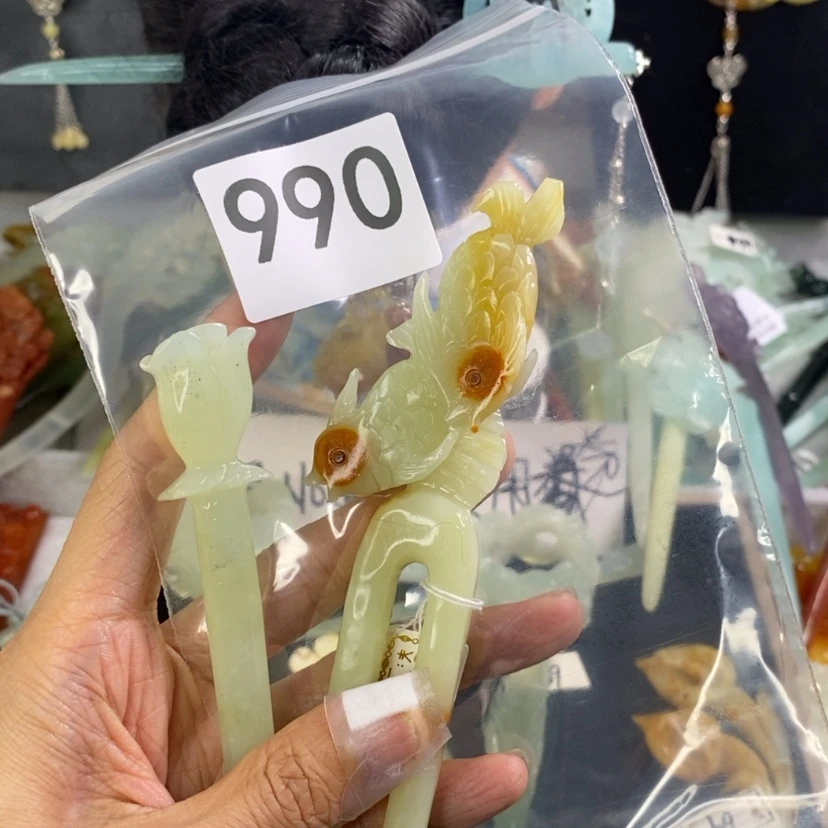 【闪购商品】岫玉发饰未镶嵌用****9