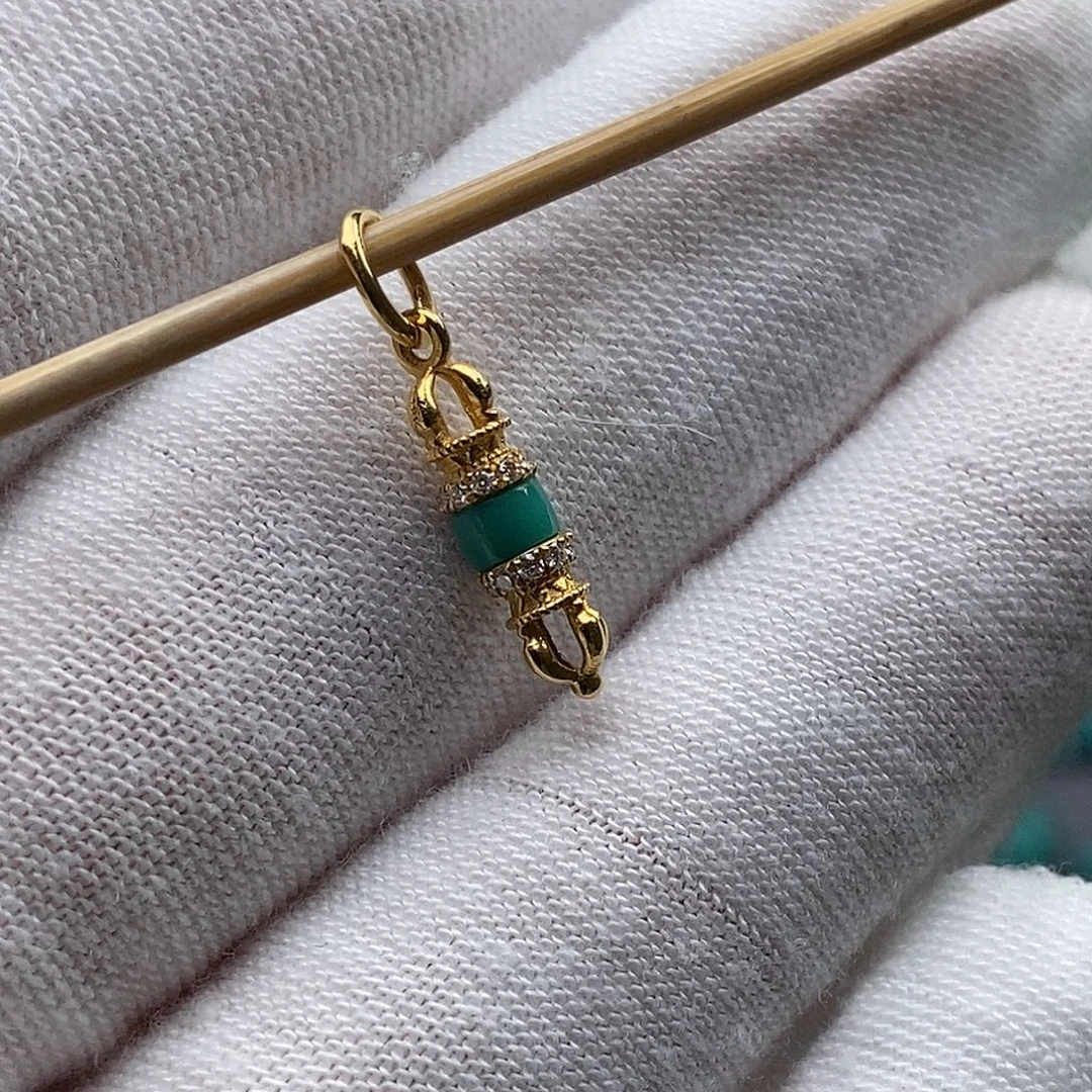 绿松石18K金镶嵌绿松石配饰