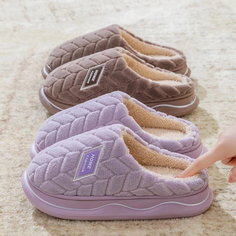 棉拖鞋女秋冬季包头保暖毛毛绒加厚软底防滑加绒加厚小鸭子棉拖鞋