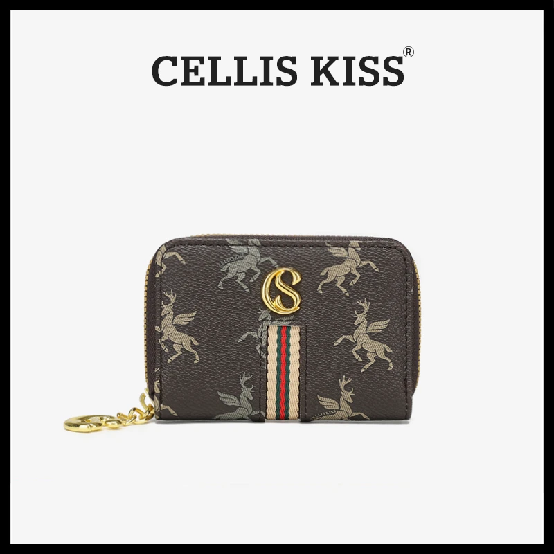 CELLIS KISS 时尚百搭女士卡包零钱包88005-6棕