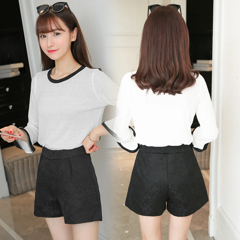 时尚蝴蝶玫瑰牛仔短裤提花（479）