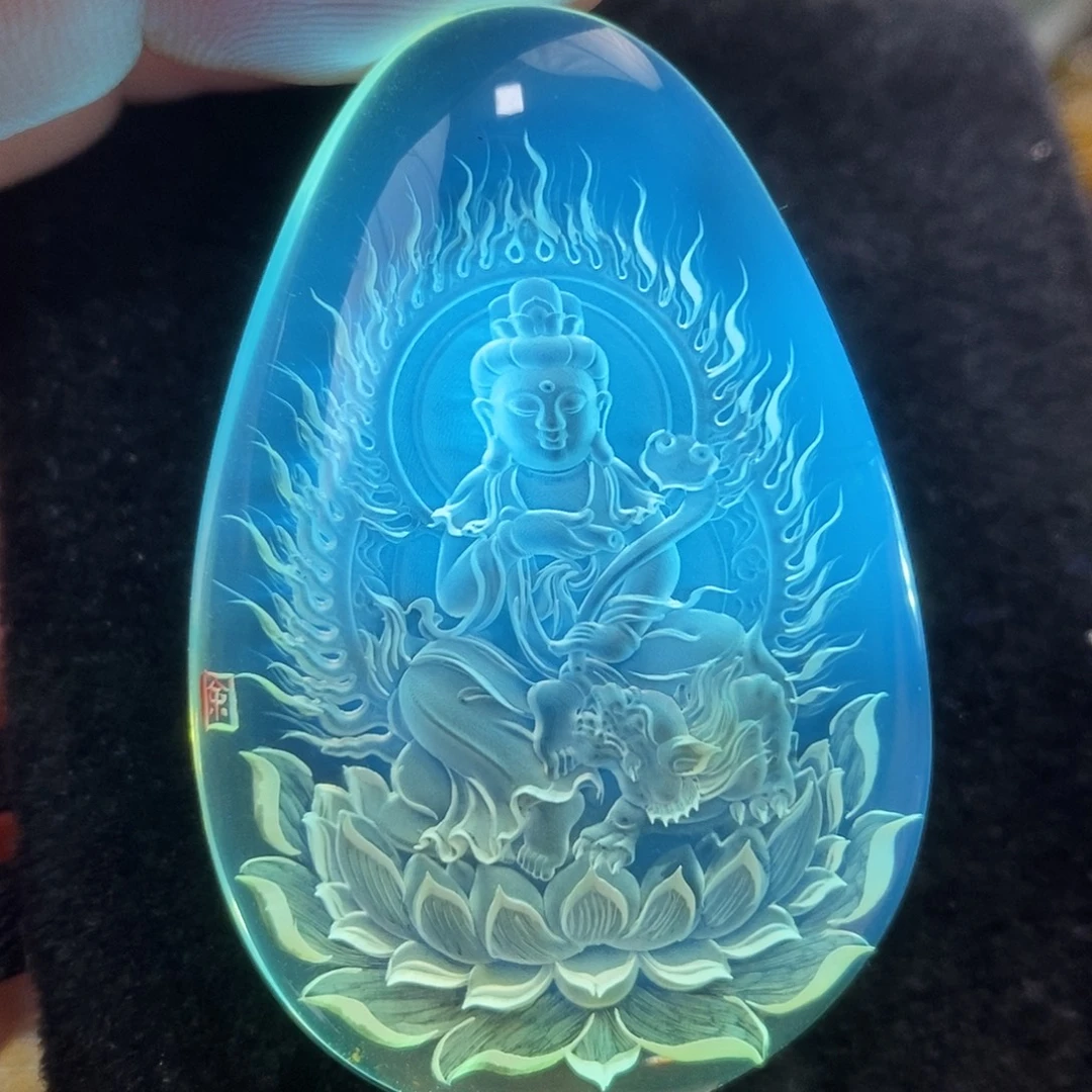 琥珀未镶嵌吊坠(不含链)阴雕