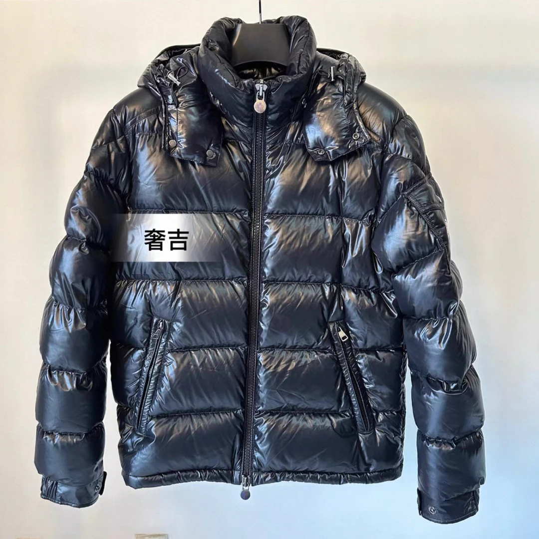 未使用 MONCLER MAYA男士经典黑色羽绒服玛雅