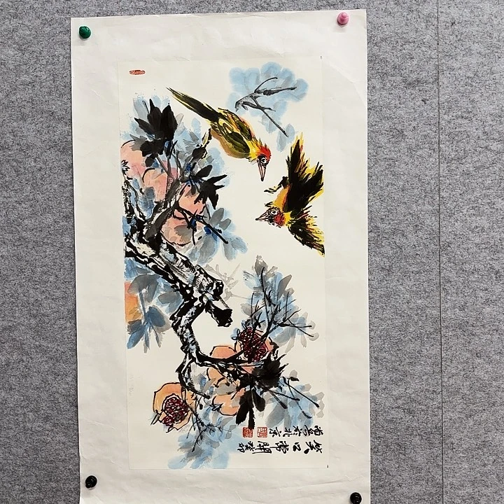 国画花鸟的翅膀是一种