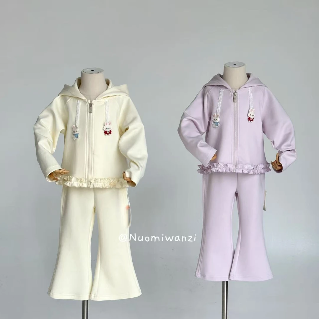 【现货】【马卡龙】甜美LULU风连帽外套套装（秋款）WZJ-25616