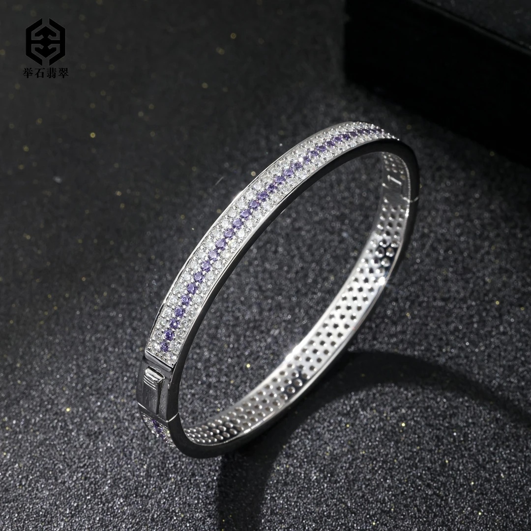 925银莫桑石银制品 TH0927-9819-021莫桑钻手镯（一件/自选）H