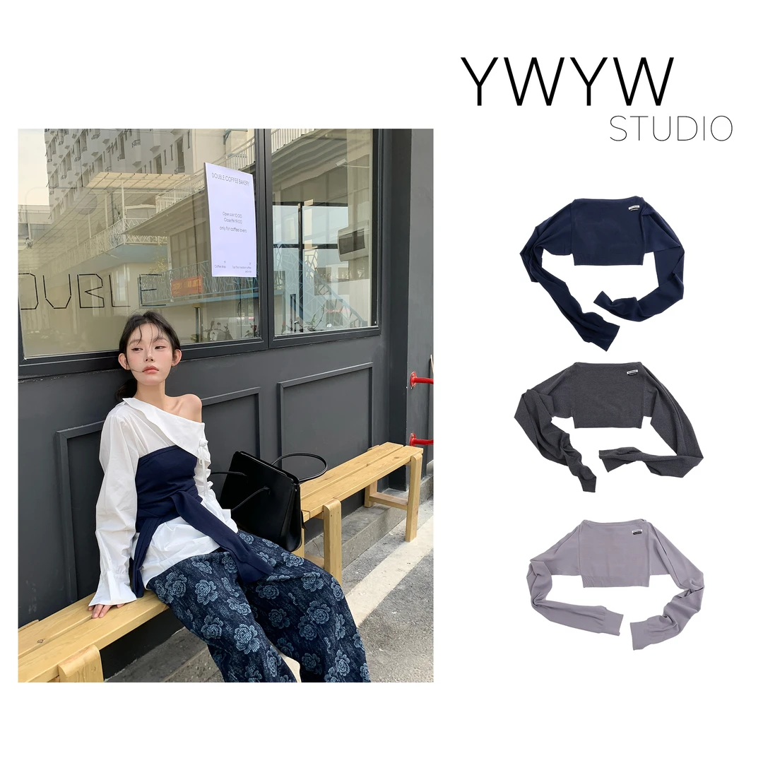 【YWYW25S/S】春季修身弹力针织绑带一体裹胸抹胸3717