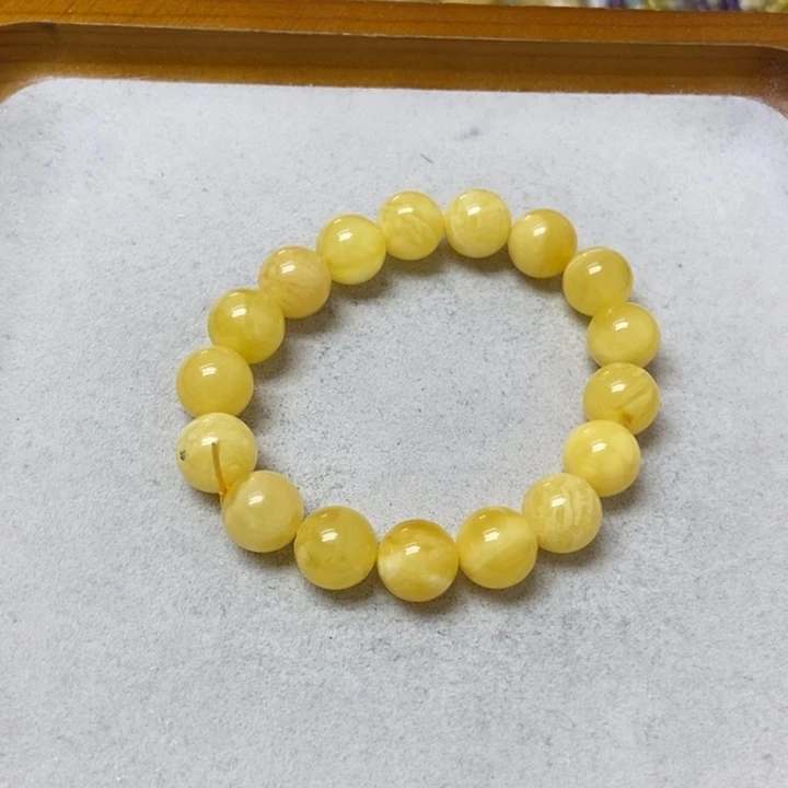蜜蜡未镶嵌裸石手串