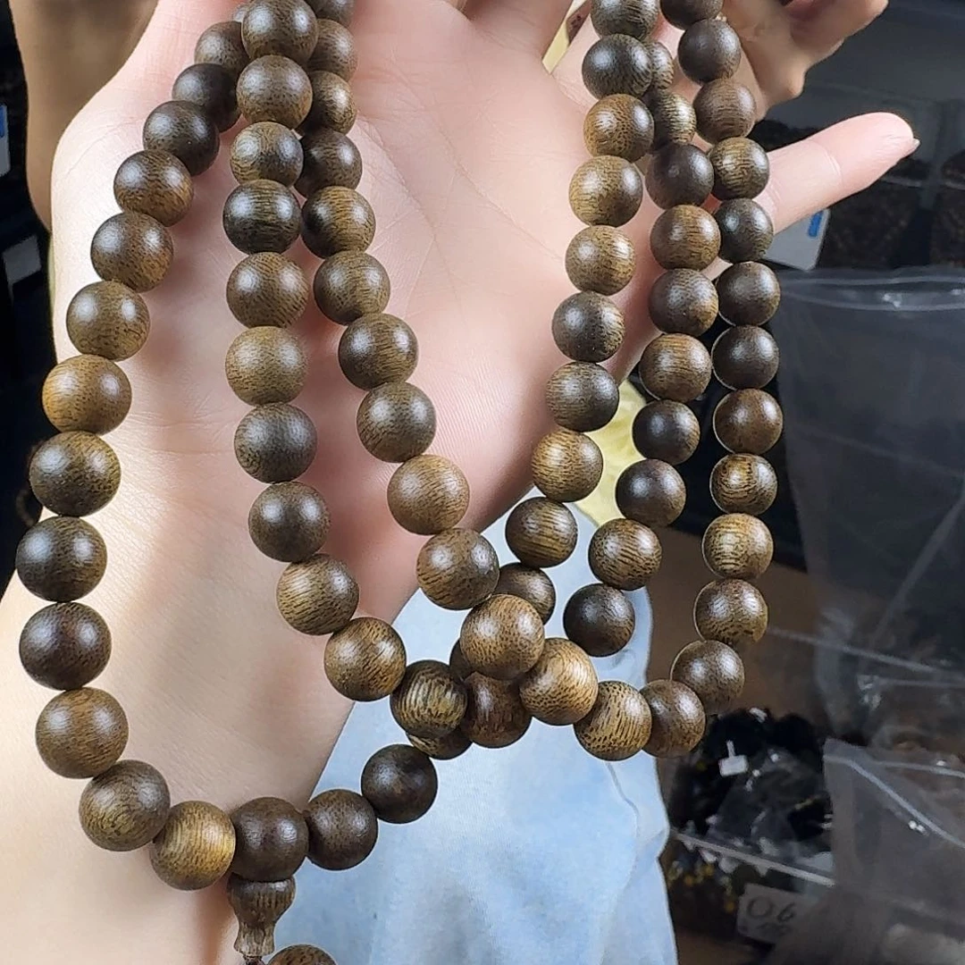沉香香囊沉香黑棋楠圆珠多圈卡10发一高品质