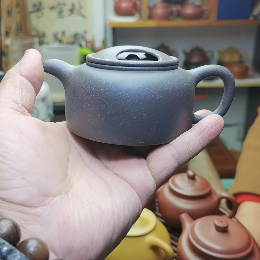 小***张茶壶紫砂老、天青泥牛盖莲子，200CC容量