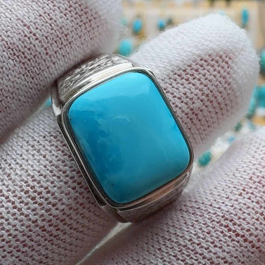 绿松石珠宝奇石银S925镶嵌