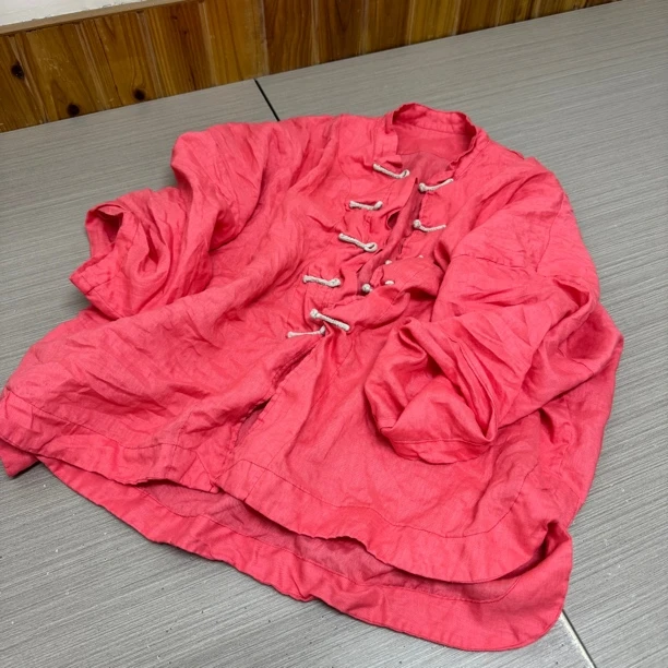 二囍古朴250405对排扣上衣